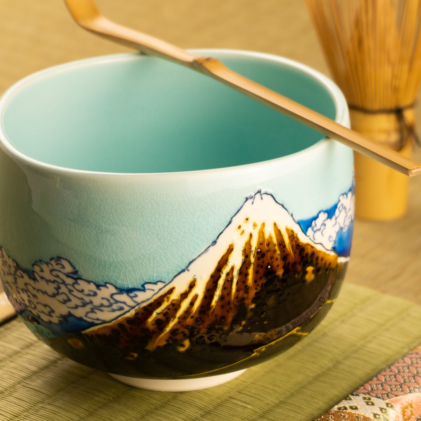 抹茶碗　富嶽三十六景"山下白雨"　山本一如 KOTOPOTTER