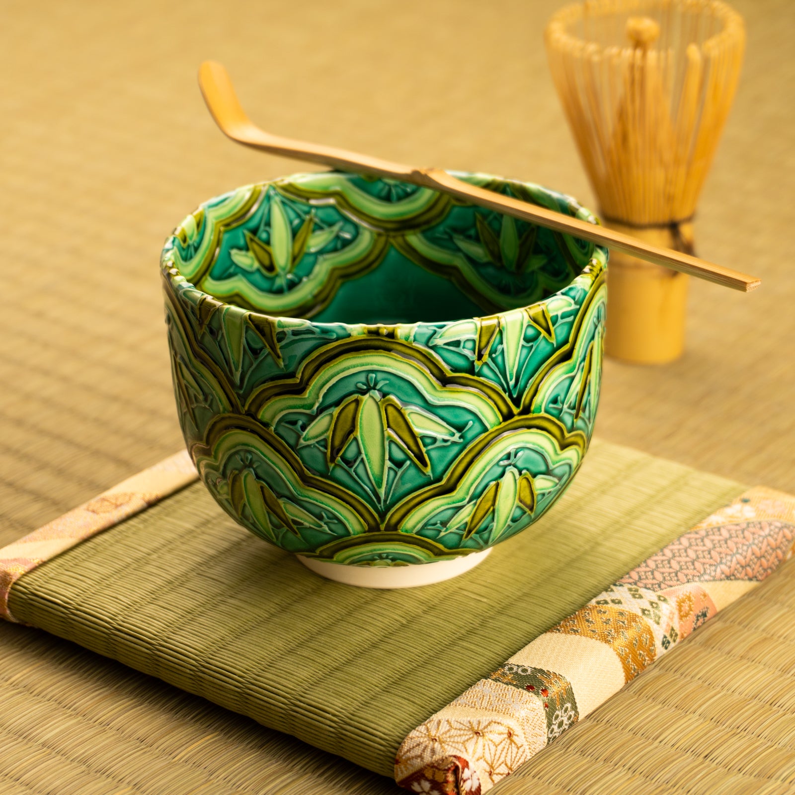 抹茶碗　松つなぎ竹　山本一如 KOTOPOTTER