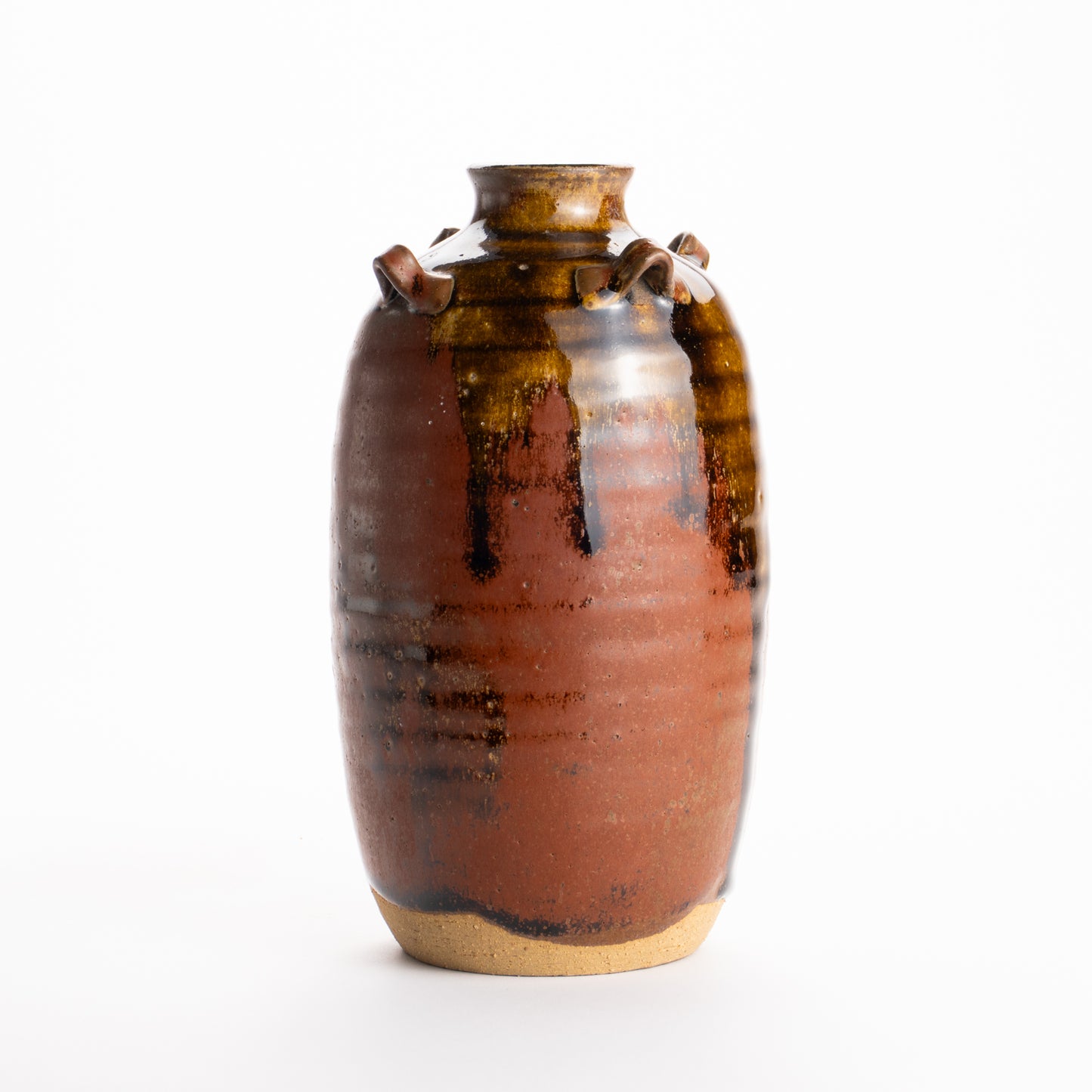 肩衝花瓶　鉄釉灰被り　桶谷定一 KOTOPOTTER