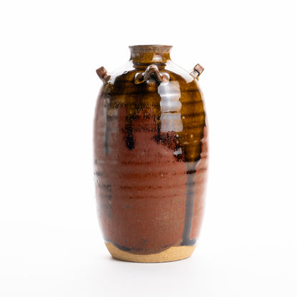 肩衝花瓶　鉄釉灰被り　桶谷定一 KOTOPOTTER