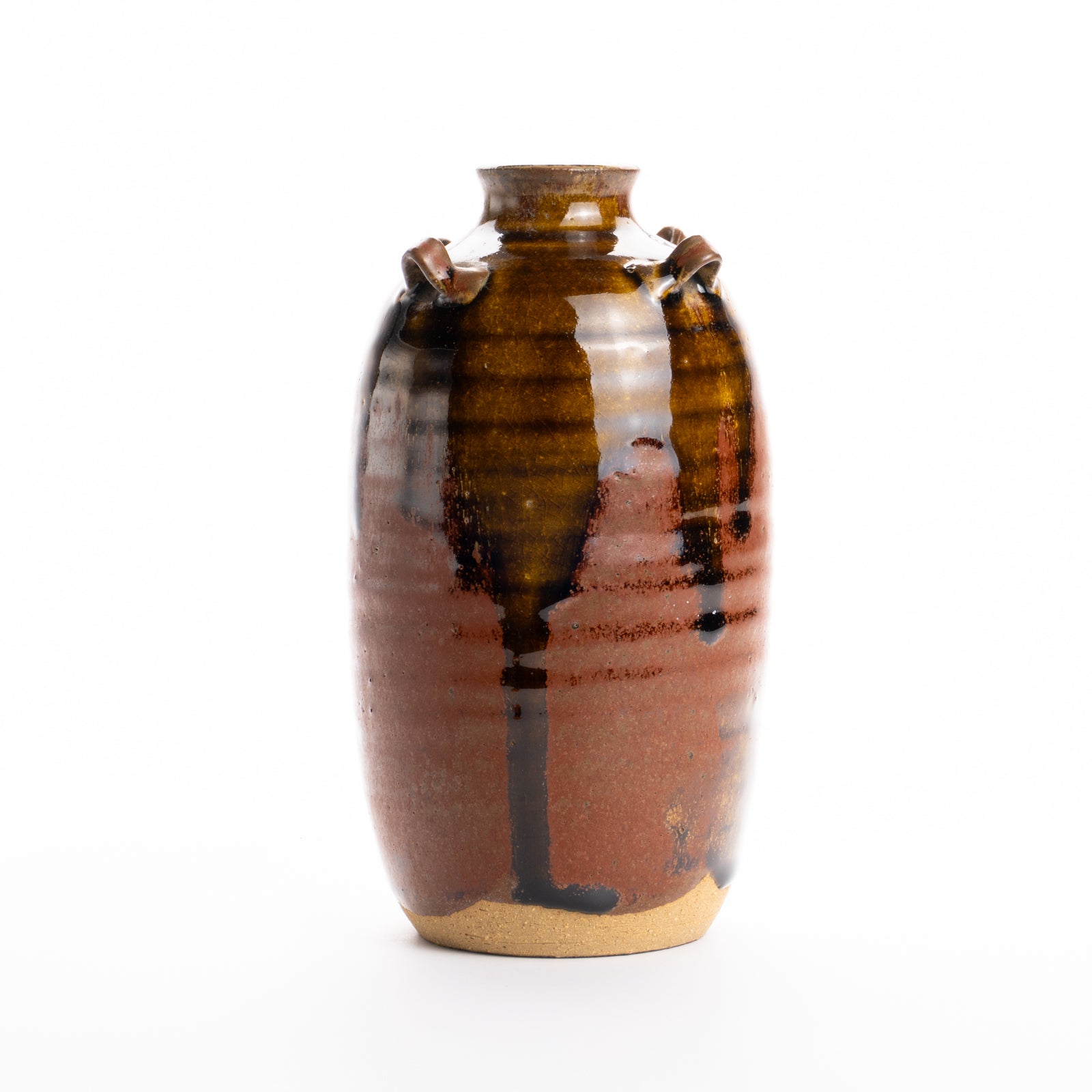 肩衝花瓶　鉄釉灰被り　桶谷定一 KOTOPOTTER