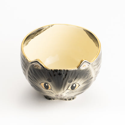 抹茶碗　黒猫　良二 KOTOPOTTER