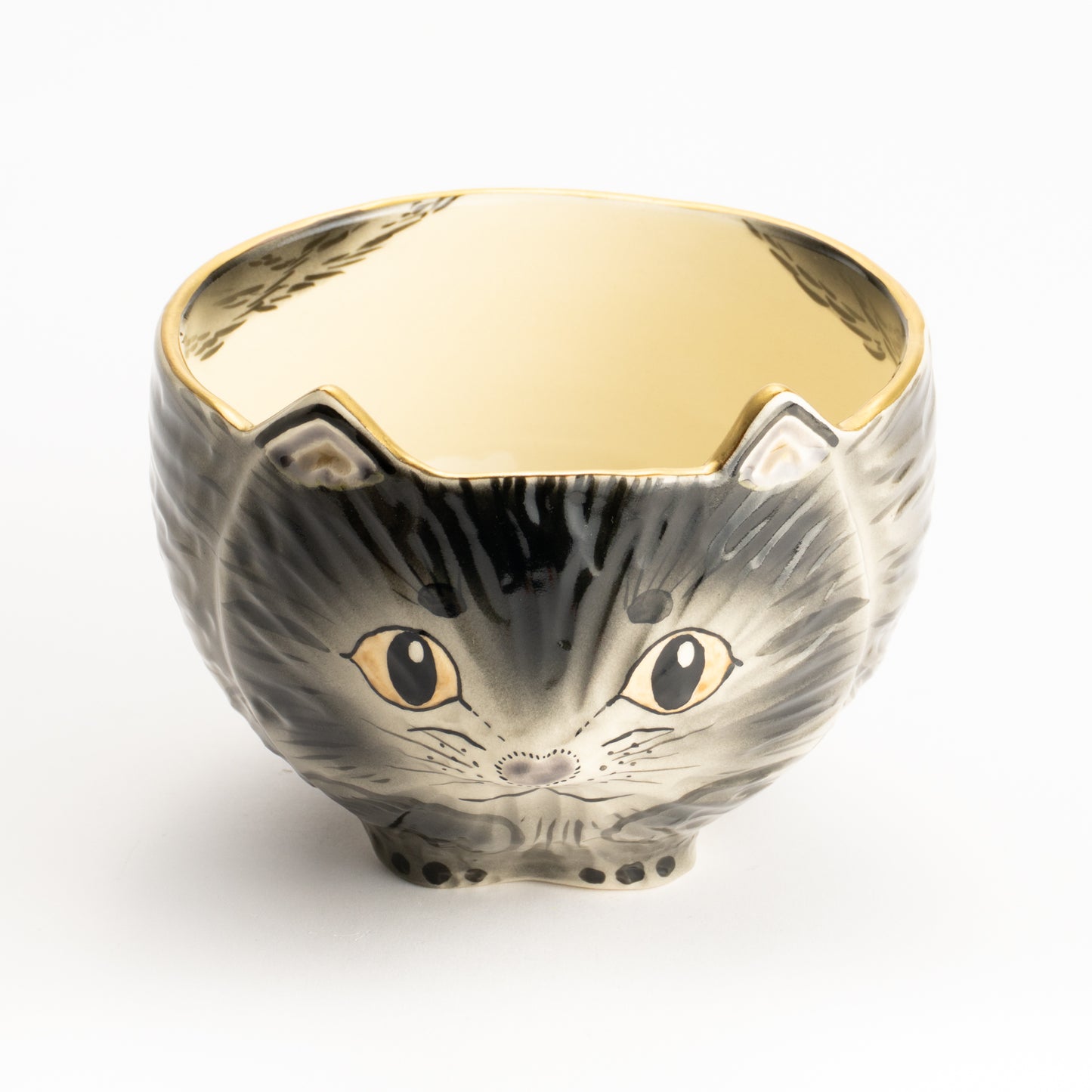 抹茶碗　黒猫　良二 KOTOPOTTER