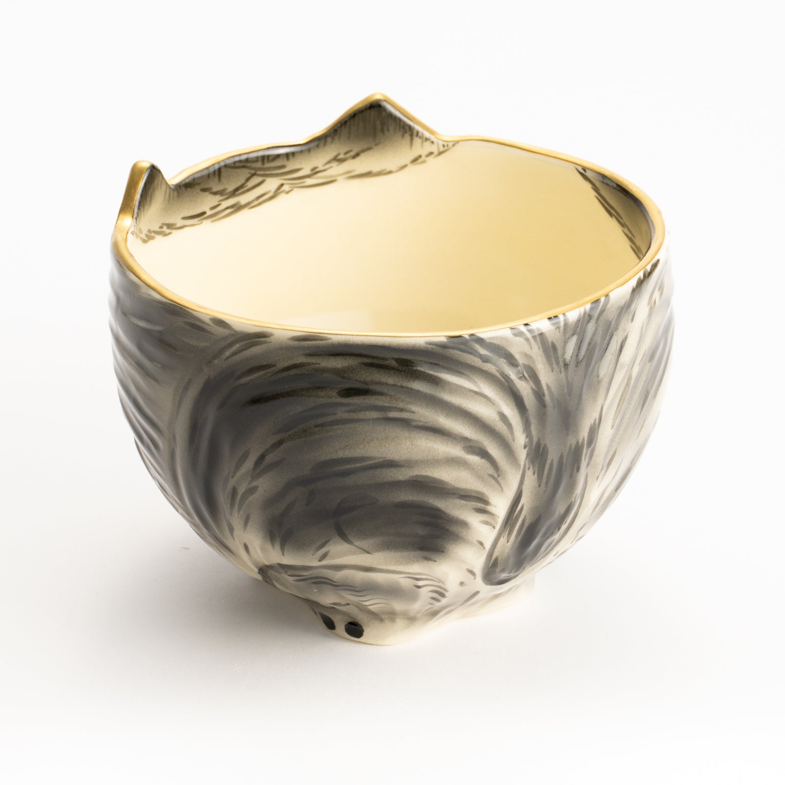 京都清水烧抹茶碗黑猫｜中村良二｜KOTOPOTTER