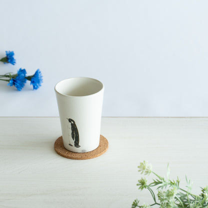 タンブラー　コウテイペンギン　澤田卓伸 - Handcrafted Japanese pottery from Kyoto - Kyo ware / Kiyomizu ware.