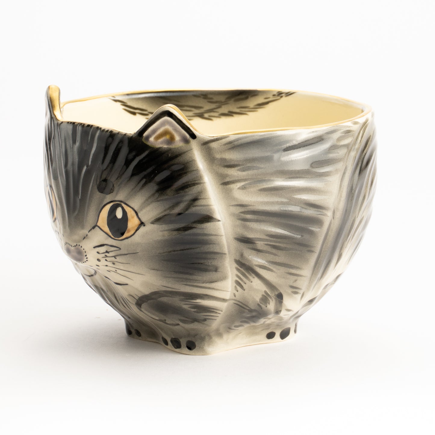 抹茶碗　黒猫　良二 KOTOPOTTER