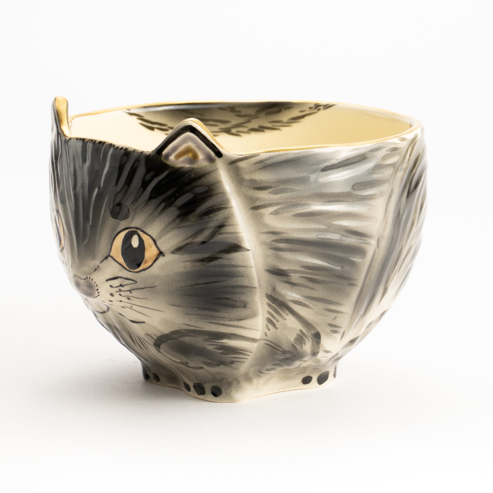 抹茶碗　黒猫　良二 KOTOPOTTER