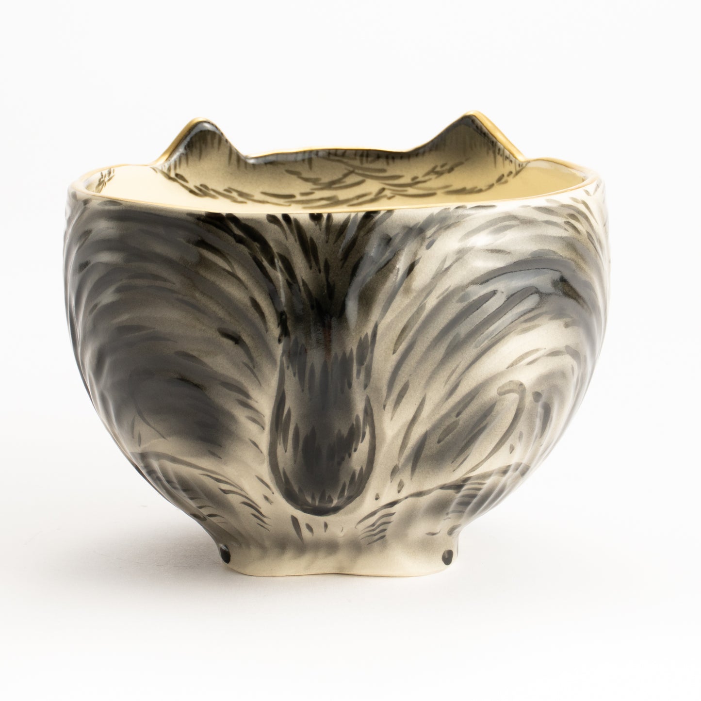 抹茶碗　黒猫　良二 KOTOPOTTER