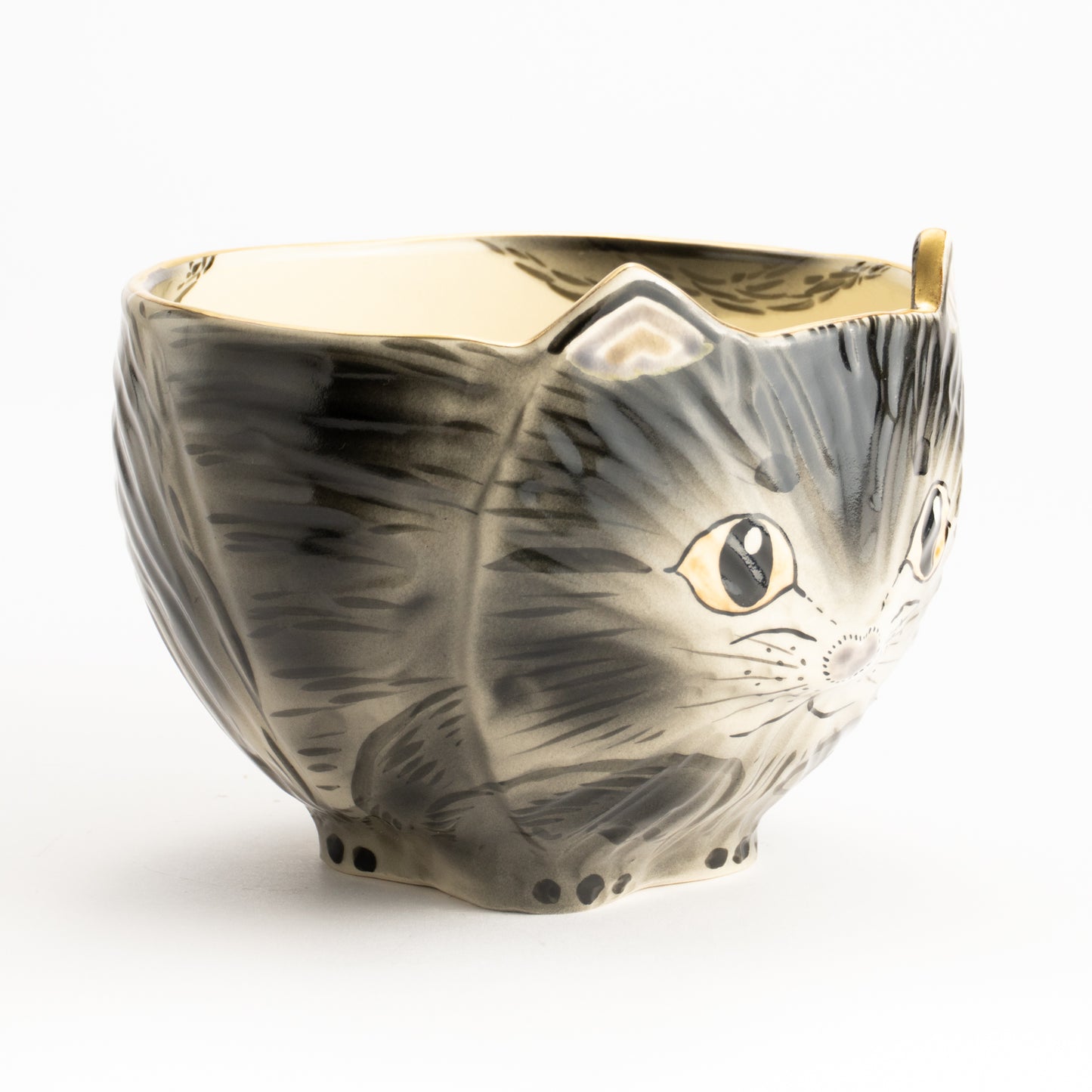 抹茶碗　黒猫　良二 KOTOPOTTER