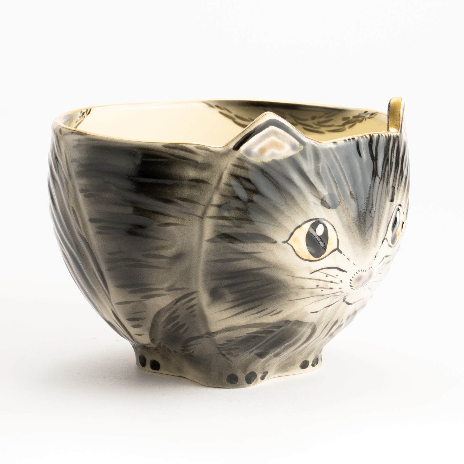 抹茶碗　黒猫　良二 KOTOPOTTER