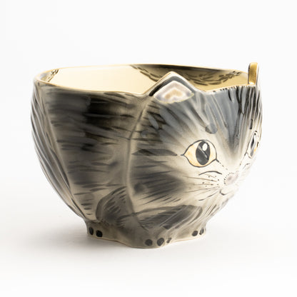 抹茶碗　黒猫　良二 KOTOPOTTER