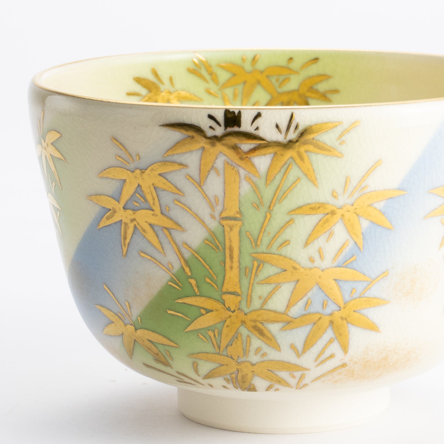 抹茶碗　竹絵"明"　陶楽 KOTOPOTTER