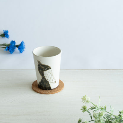 タンブラー　ハシビロコウB　澤田卓伸 - Handcrafted Japanese pottery from Kyoto - Kyo ware / Kiyomizu ware.