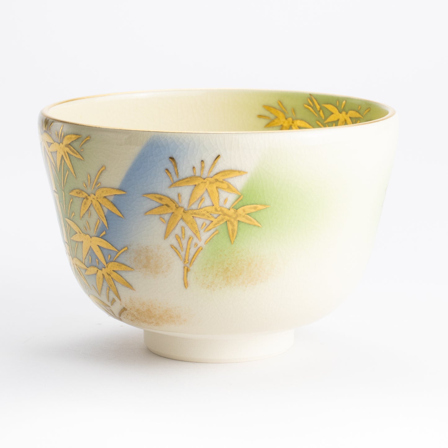 抹茶碗　竹絵"明"　陶楽 KOTOPOTTER