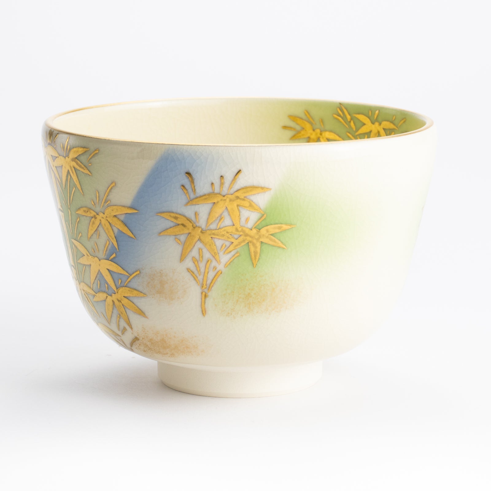 抹茶碗　竹絵"明"　陶楽 KOTOPOTTER