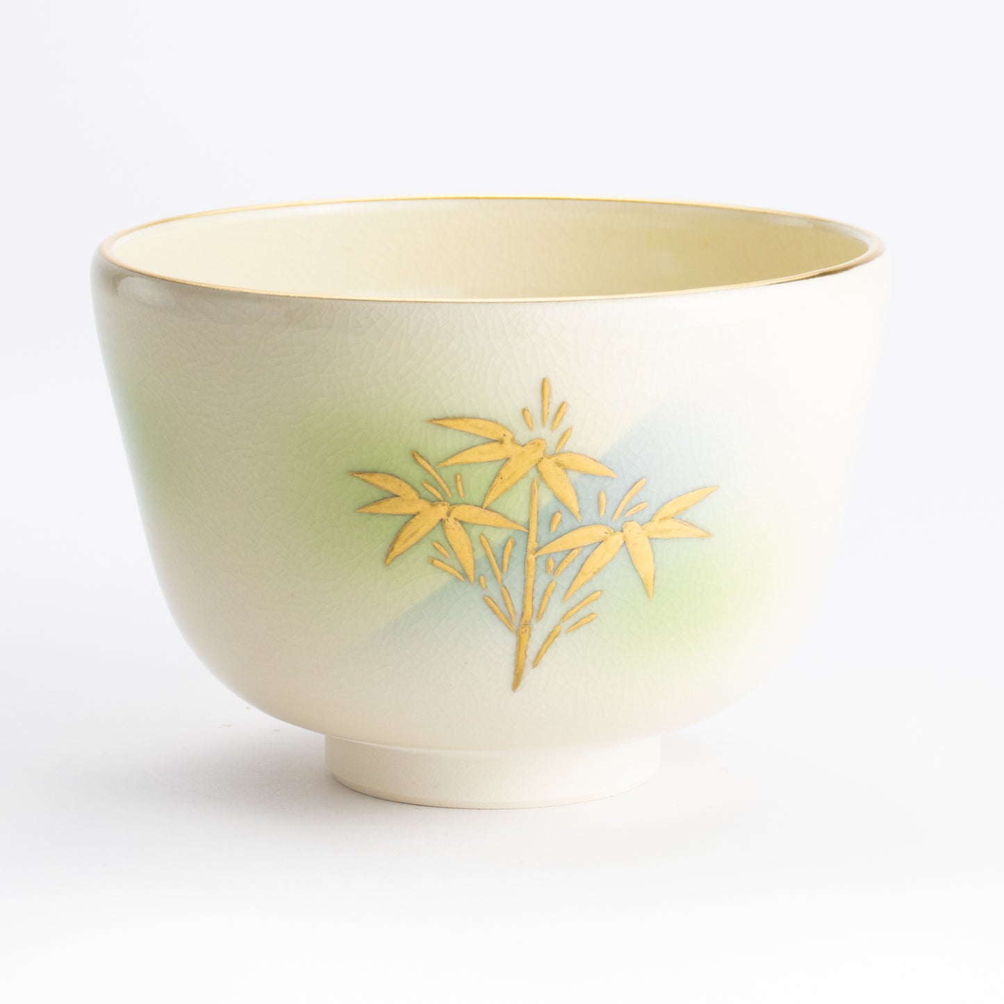 抹茶碗　竹絵"明"　陶楽 KOTOPOTTER