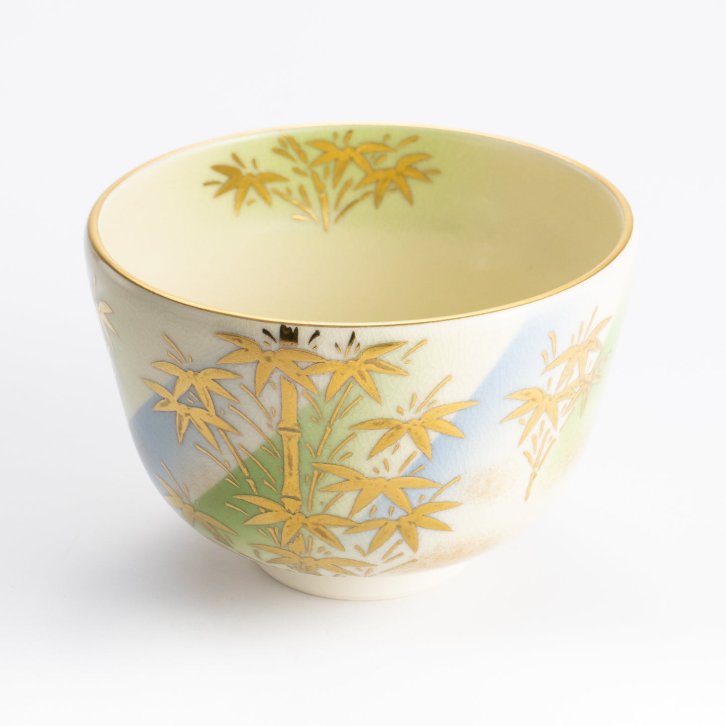 抹茶碗　竹絵"明"　陶楽 KOTOPOTTER