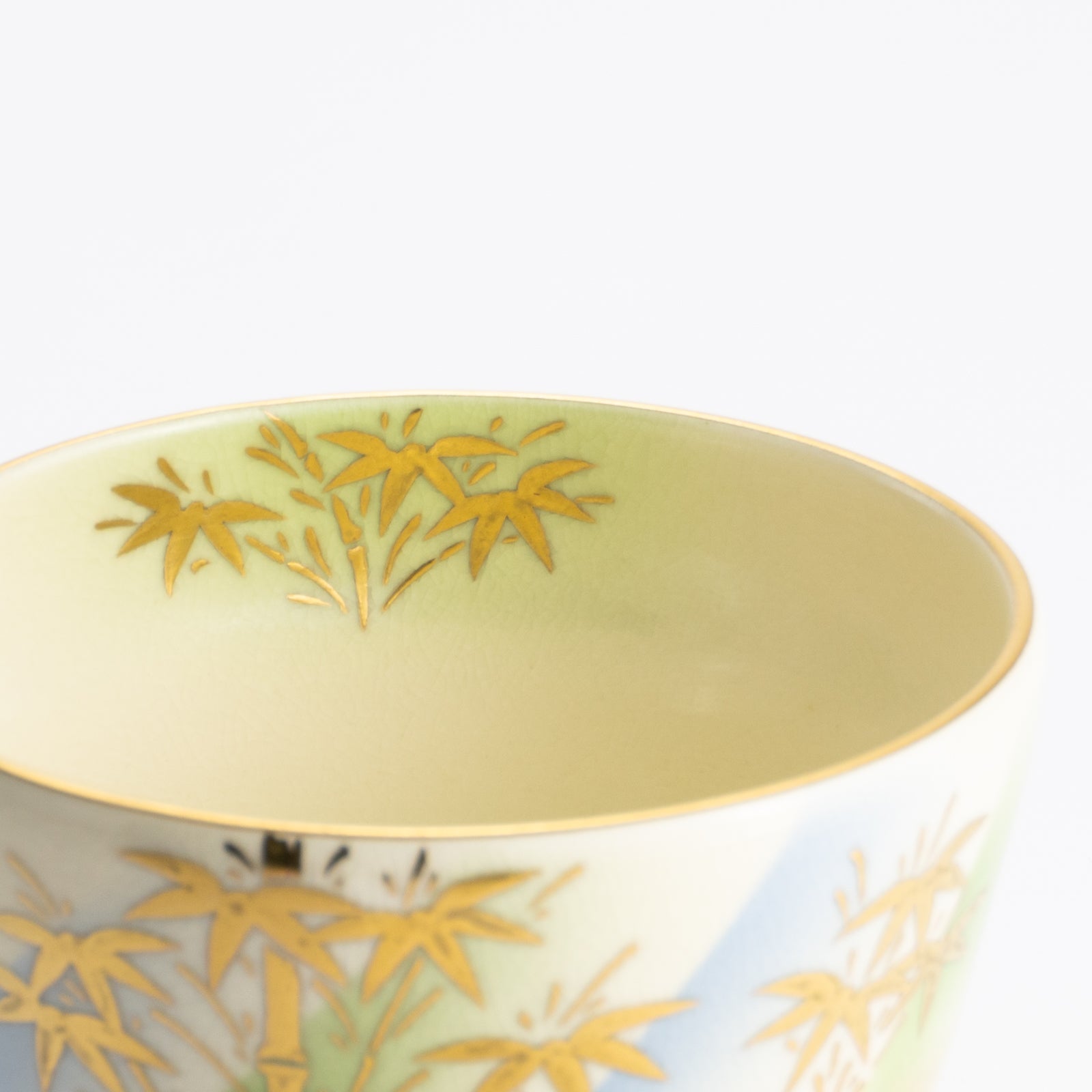 抹茶碗　竹絵"明"　陶楽 KOTOPOTTER