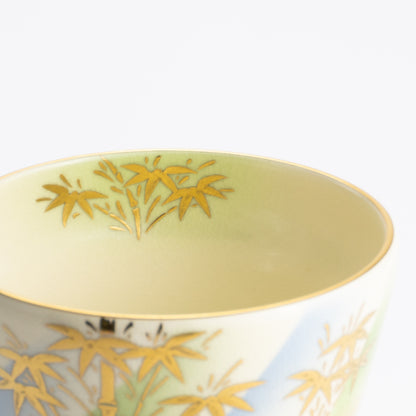 抹茶碗　竹絵"明"　陶楽 KOTOPOTTER
