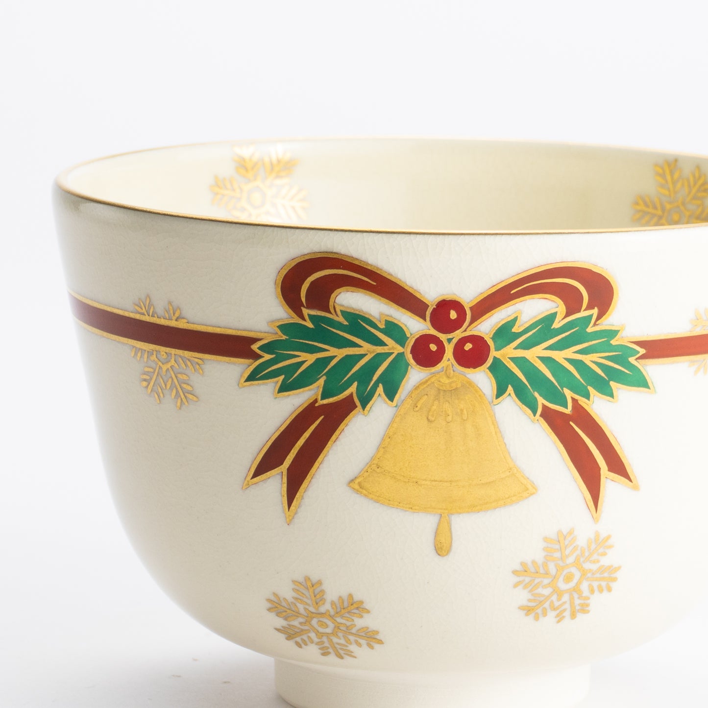 抹茶碗　クリスマスリース　陶楽 KOTOPOTTER