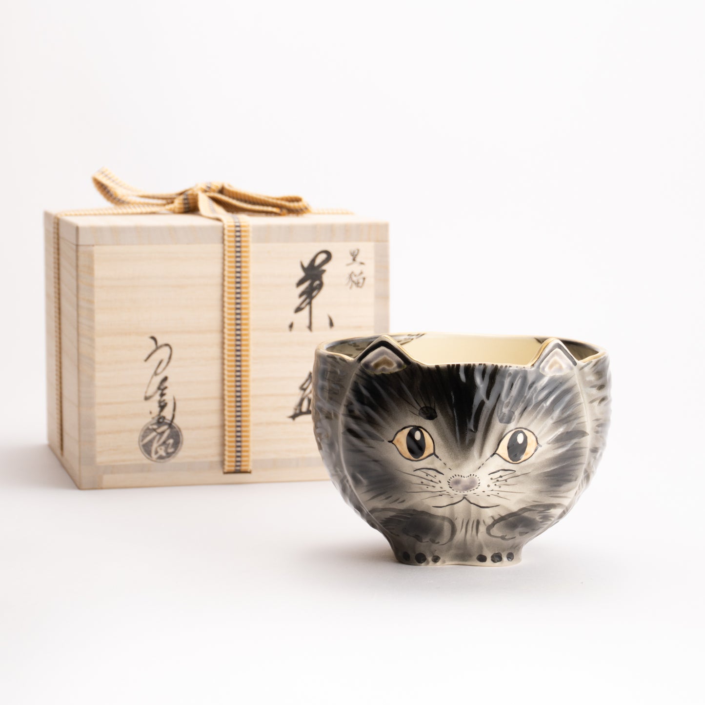 抹茶碗　黒猫　良二 KOTOPOTTER