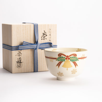抹茶碗　クリスマスリース　陶楽 KOTOPOTTER