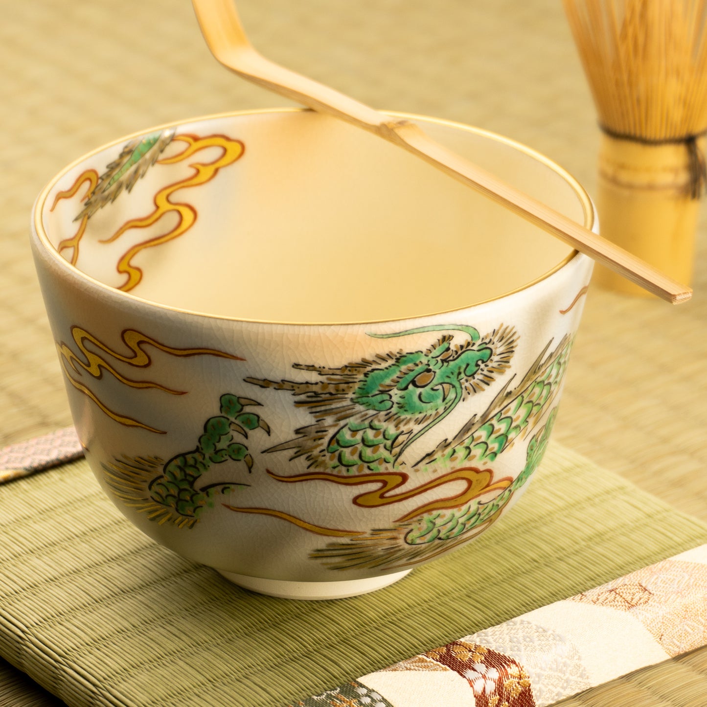 抹茶碗　青海波　陶楽 KOTOPOTTER