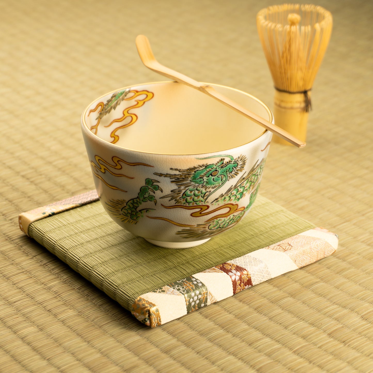 抹茶碗　青海波　陶楽 KOTOPOTTER