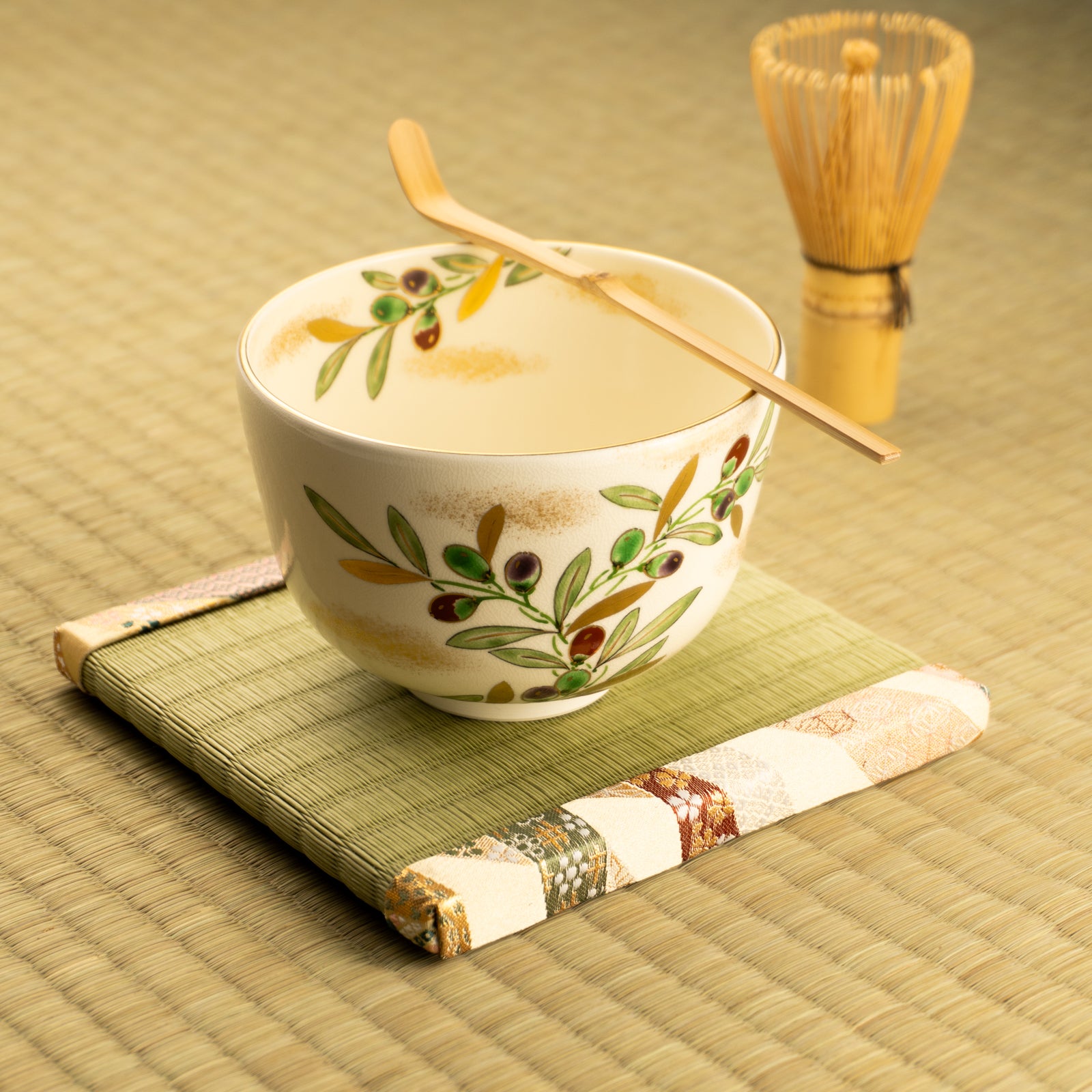 京都清水烧抹茶碗橄榄｜陶乐｜KOTOPOTTER