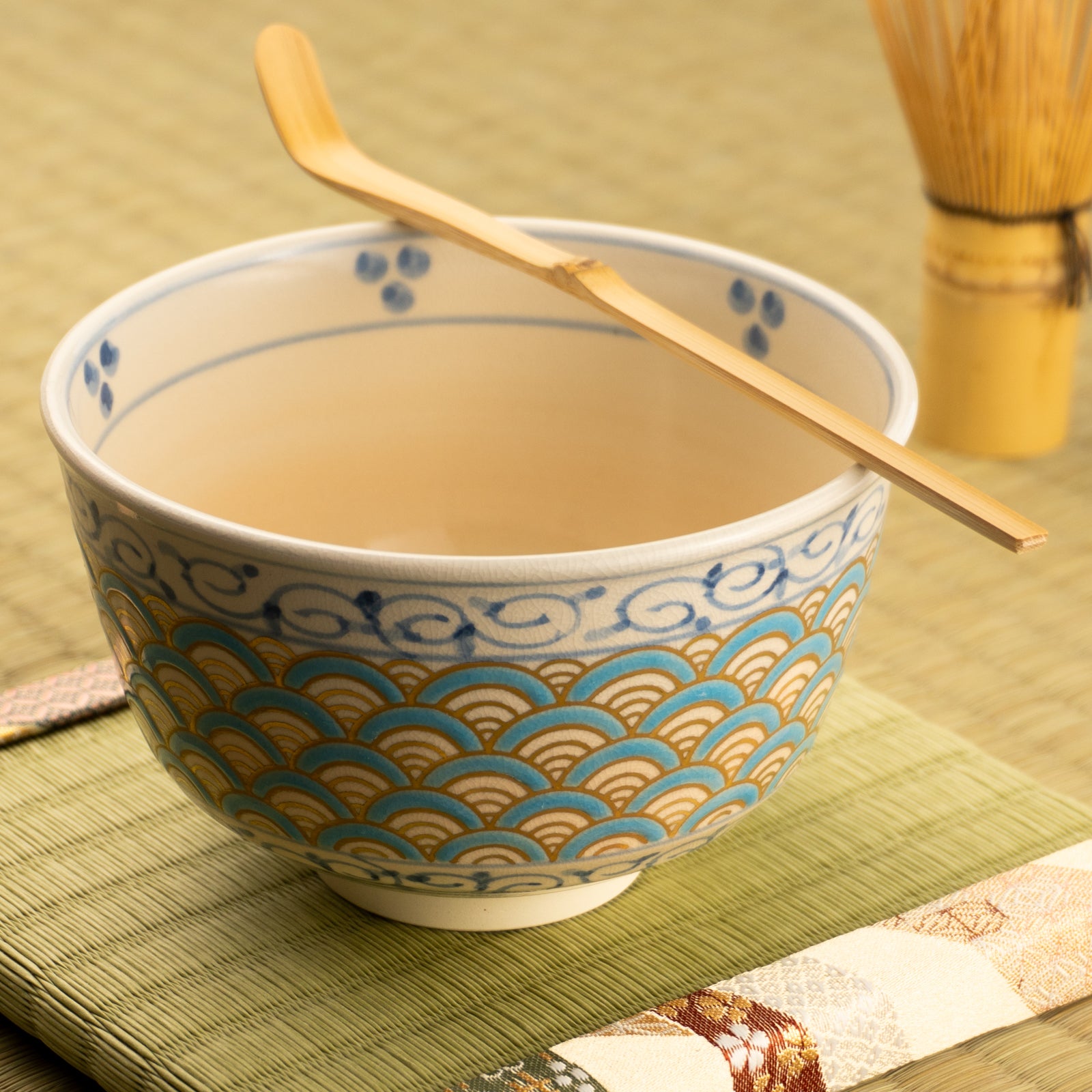 抹茶碗　青海波　桐鳳 KOTOPOTTER