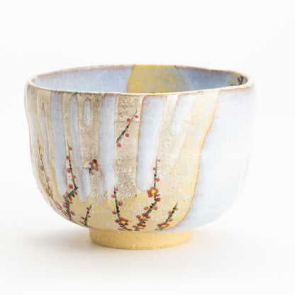 抹茶碗　灰釉「梅月」　山岡善高 KOTOPOTTER