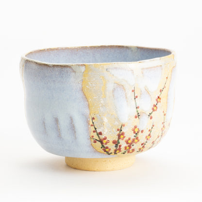 抹茶碗　灰釉「梅月」　山岡善高 KOTOPOTTER
