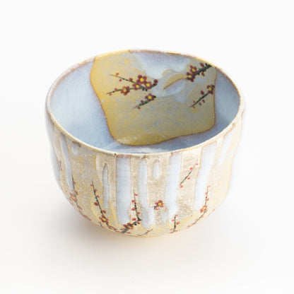 抹茶碗　灰釉「梅月」　山岡善高 KOTOPOTTER
