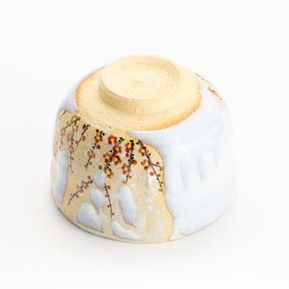 抹茶碗　灰釉「梅月」　山岡善高 KOTOPOTTER
