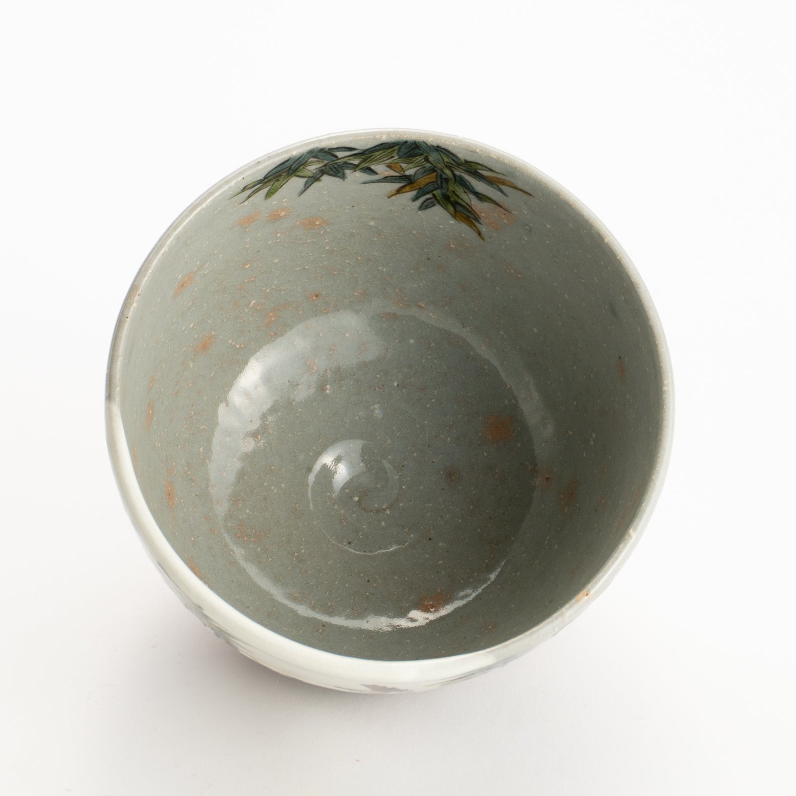 抹茶碗　竹にスズメ　淺野有希子 KOTOPOTTER