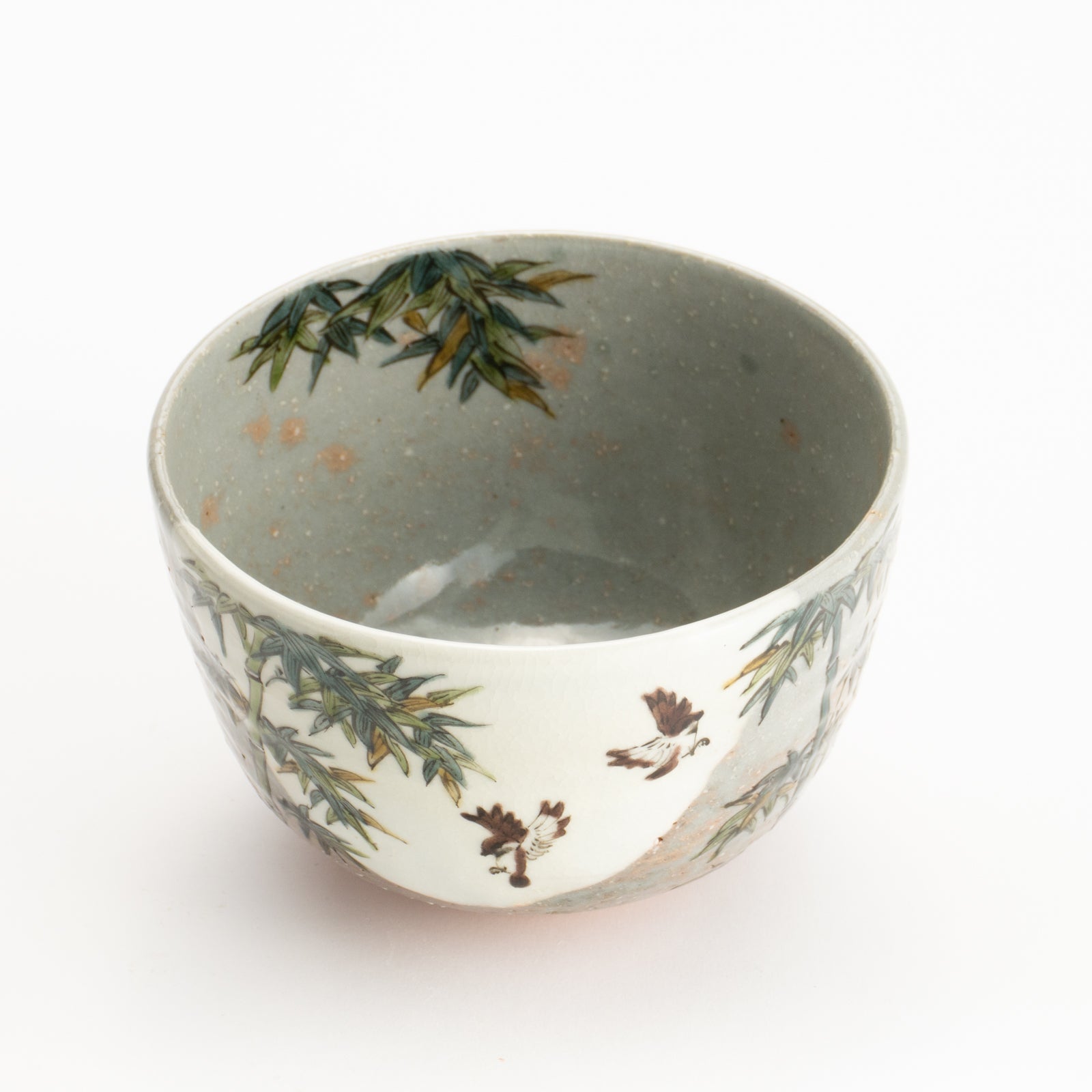 抹茶碗　竹にスズメ　淺野有希子 KOTOPOTTER