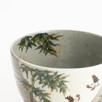 抹茶碗　竹にスズメ　淺野有希子 KOTOPOTTER