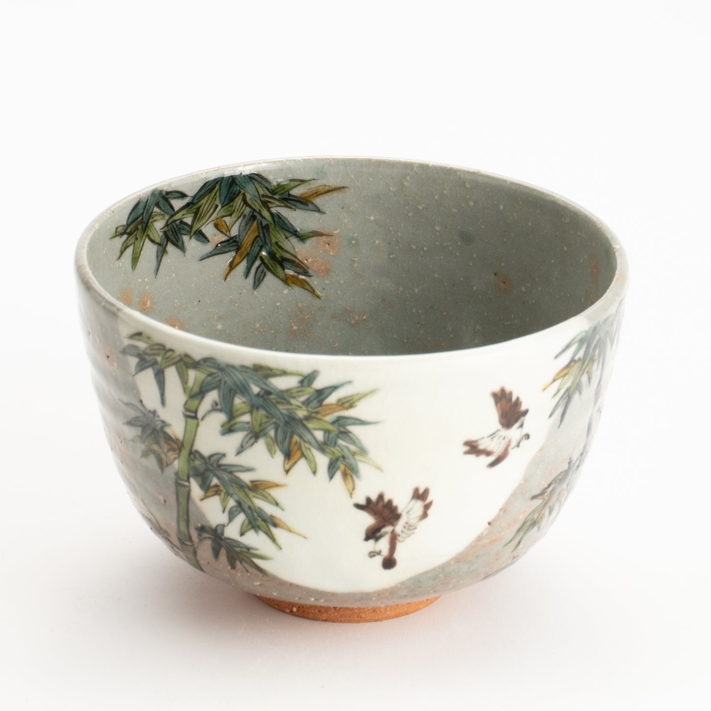 抹茶碗　竹にスズメ　淺野有希子 KOTOPOTTER