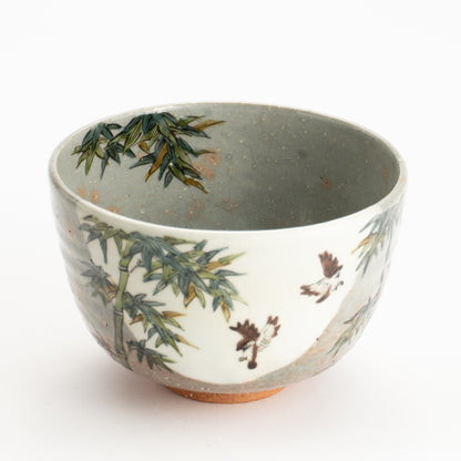 抹茶碗　竹にスズメ　淺野有希子 KOTOPOTTER