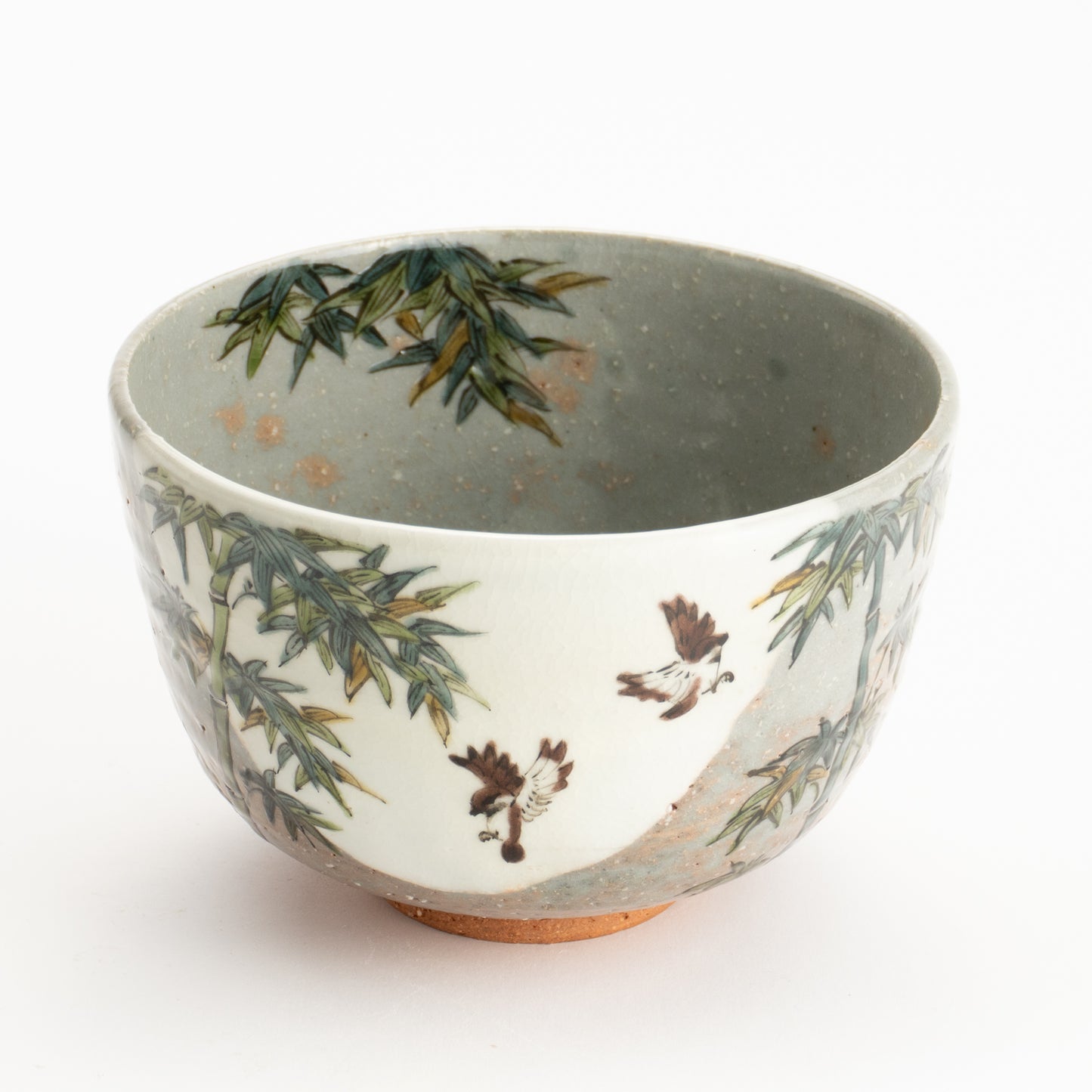 抹茶碗　竹にスズメ　淺野有希子 KOTOPOTTER