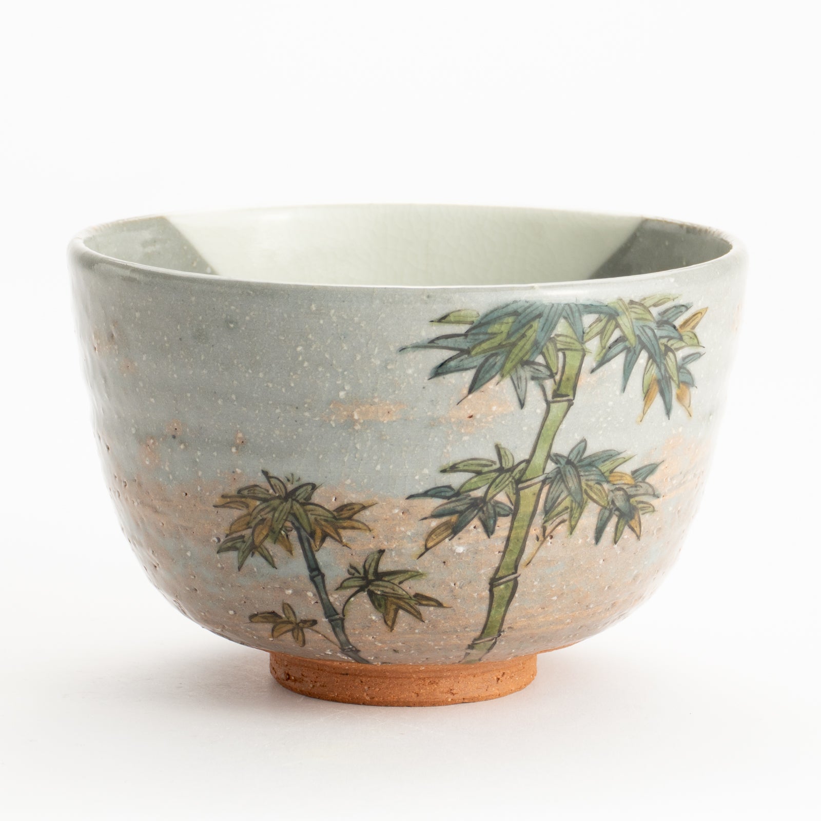 抹茶碗　竹にスズメ　淺野有希子 KOTOPOTTER