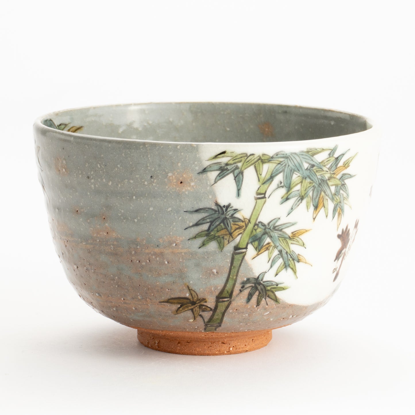 抹茶碗　竹にスズメ　淺野有希子 KOTOPOTTER