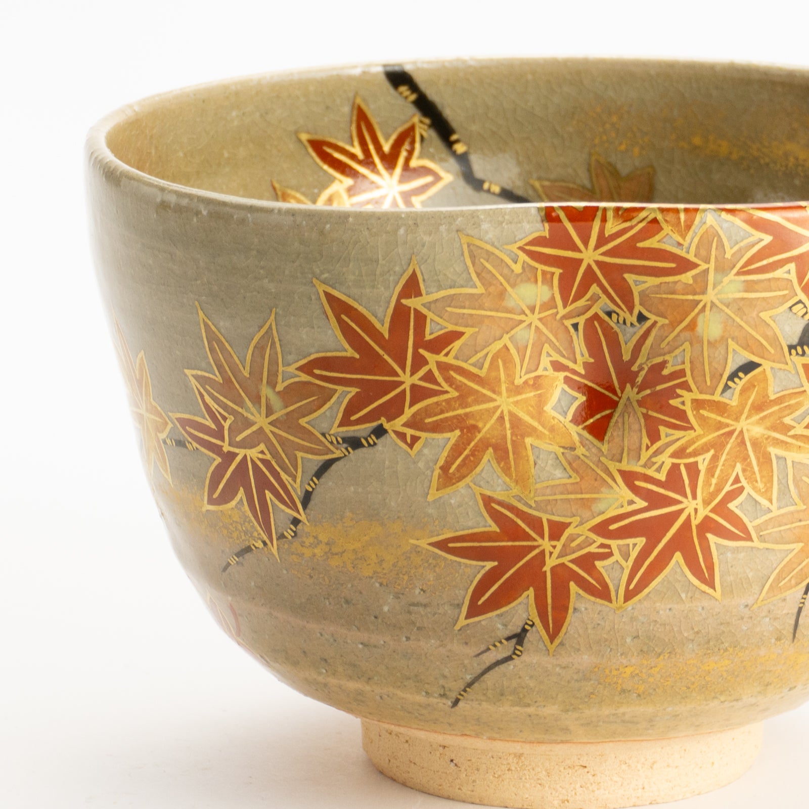 抹茶碗　松灰”紅葉”　山岡善高 KOTOPOTTER