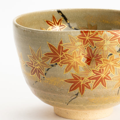 抹茶碗　松灰”紅葉”　山岡善高 KOTOPOTTER