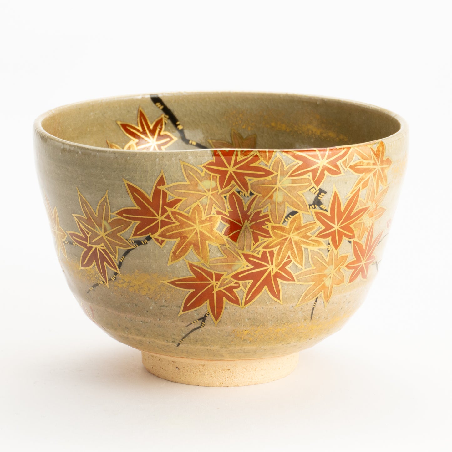 抹茶碗　松灰”紅葉”　山岡善高 KOTOPOTTER