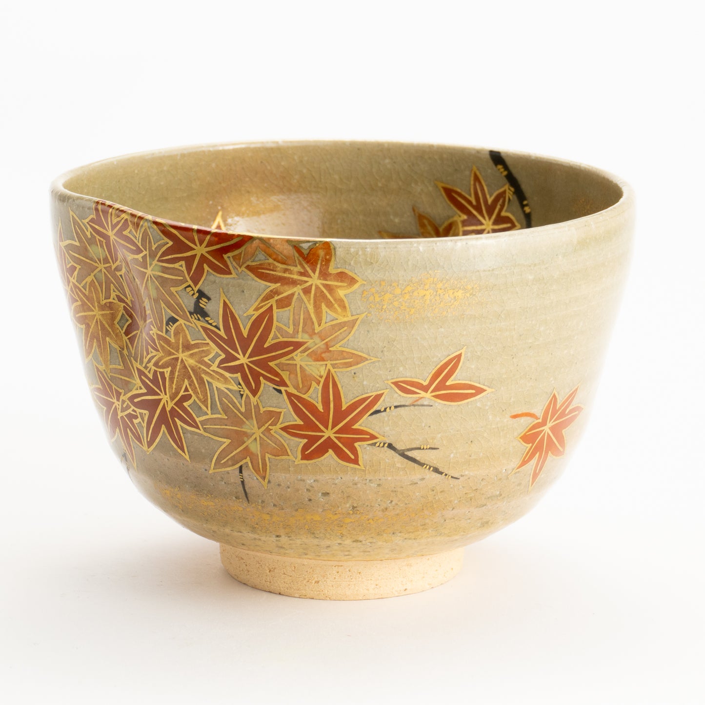抹茶碗　松灰”紅葉”　山岡善高 KOTOPOTTER