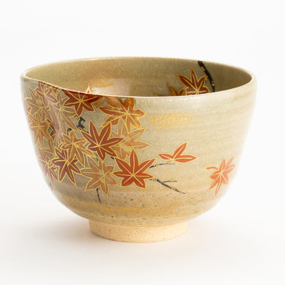 抹茶碗　松灰”紅葉”　山岡善高 KOTOPOTTER