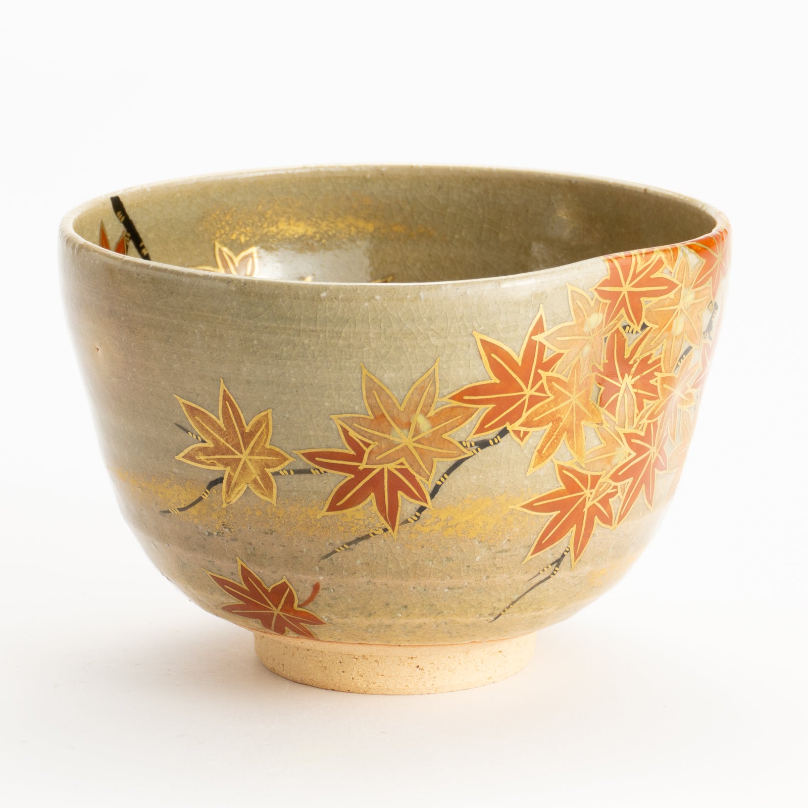抹茶碗　松灰”紅葉”　山岡善高 KOTOPOTTER