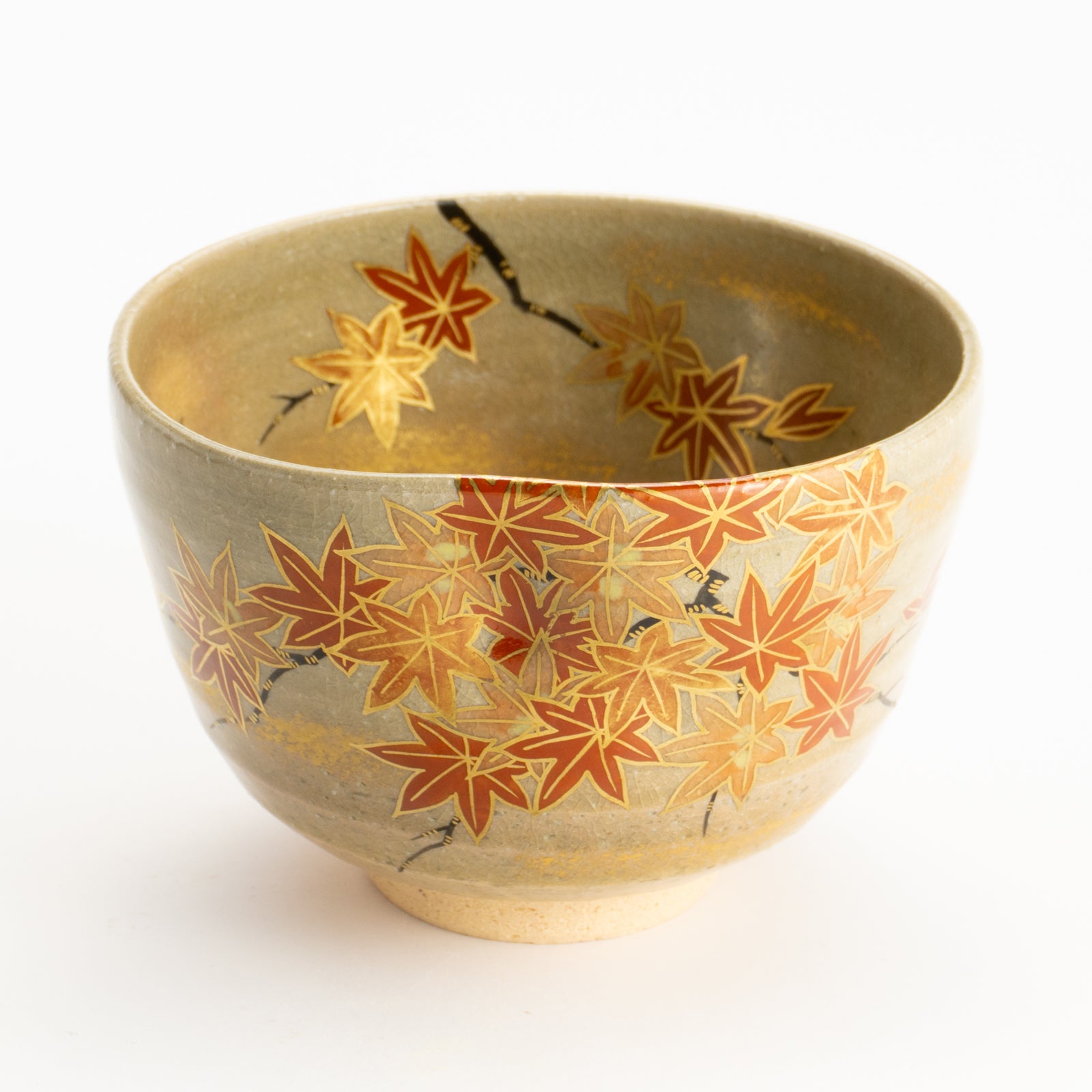 抹茶碗　松灰”紅葉”　山岡善高 KOTOPOTTER