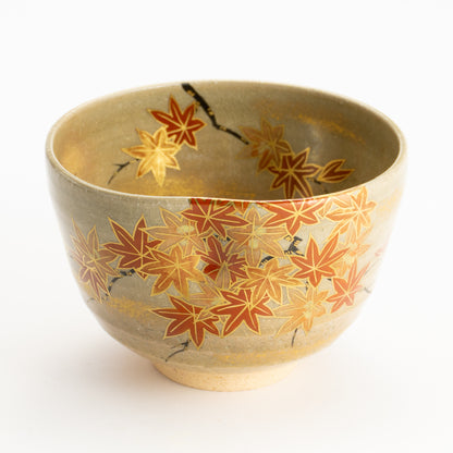 抹茶碗　松灰”紅葉”　山岡善高 KOTOPOTTER